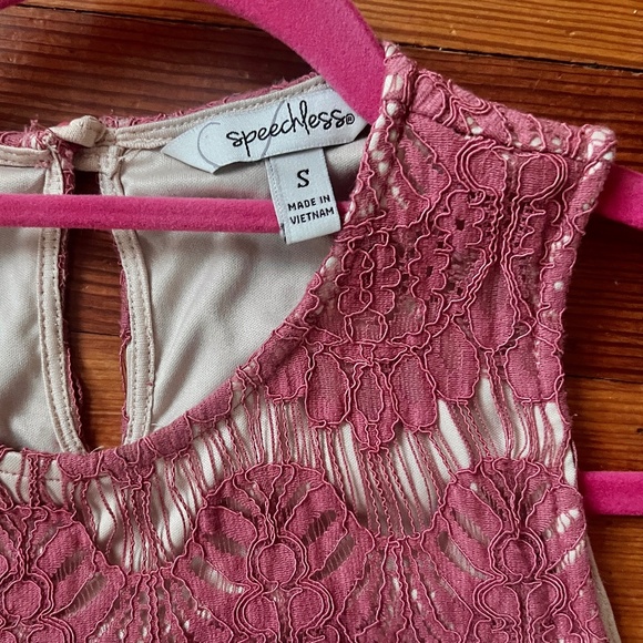 Speechless Pink Lace Sleeveless Dress - Picture 1 of 11